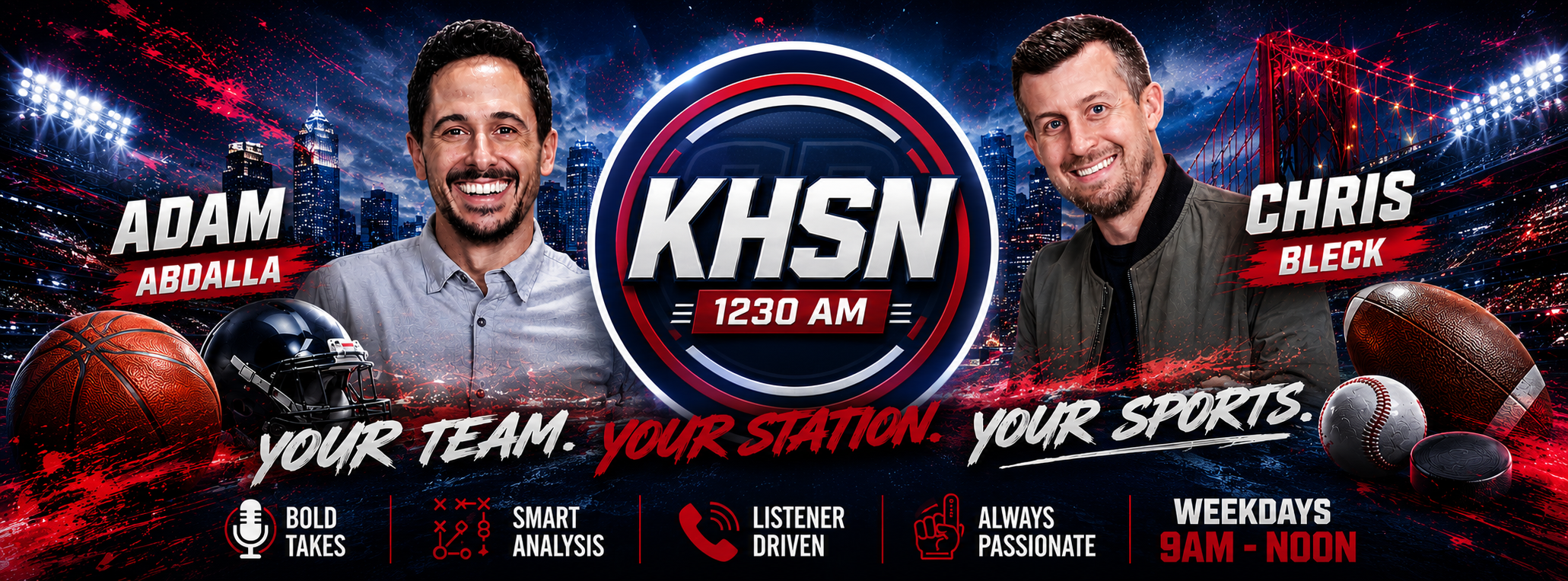 Bleck and Abdalla on Sports Radio 1230 AM KHSN